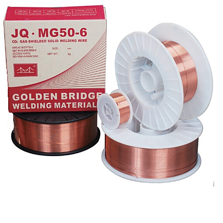 Проволока сварочная омедненная JQ.MG50-6/ER70S-6 0.8 мм, 1 кг GOLDEN BRIDGE 