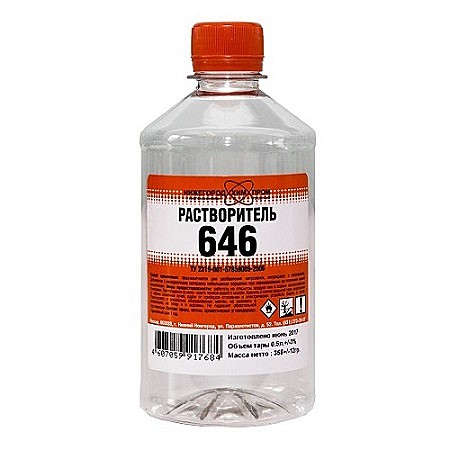 Растворитель  646 ПНД 1л ТУ 