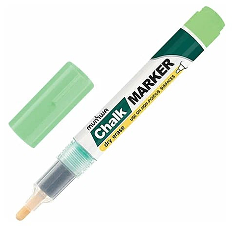 Меловой маркер Munhwa Chalk Marker CM-04 зеленый, 3мм