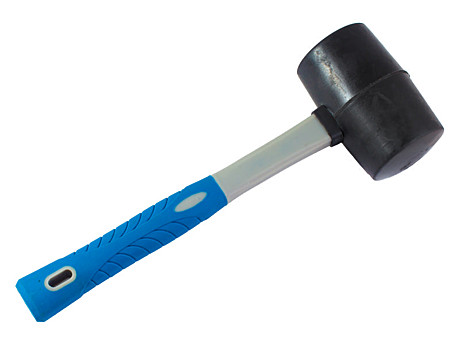 Киянка резиновая, фиберглассовая рукоятка, 910г